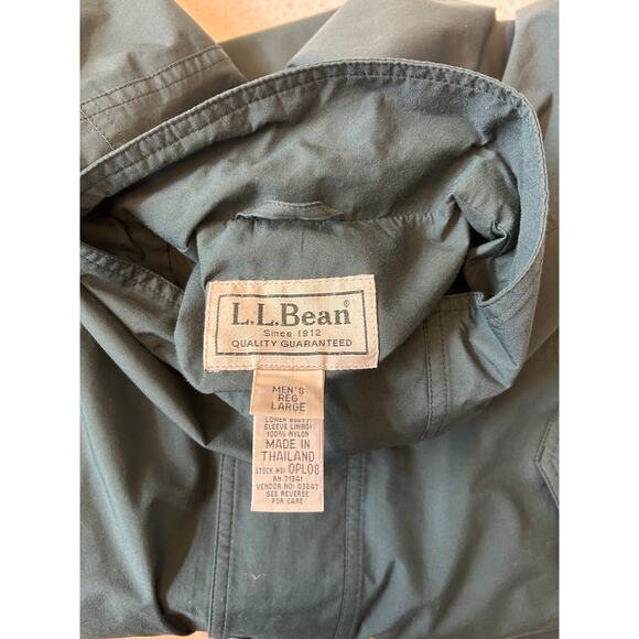 Vintage L.L. Bean Jacket Men's Gore-Tex Windbreaker Rain Coat Forest Green L-Reg - Picture 8 of 10